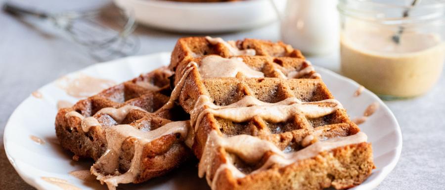 Appel kaneel wafel appel composte brunch gerechten kerst