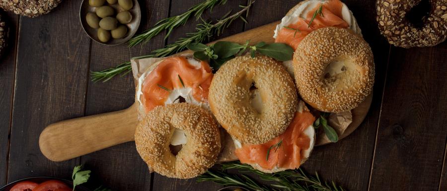 gerookte zalm bagel